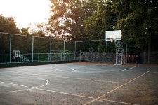 The Calm before the Storm. an Empty Basketball Court after a Match during the Day. Stock Photo - Image of court, candid: 277839518