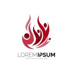 People Fire Vector Design Illustration Flame Human Stock Vector - Illustration of brand, identity: 198175867