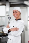 Portrait of asian cook stock photo. Image of blue, copyspace - 28911966