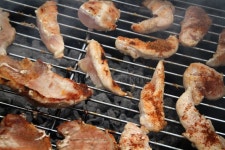 Chicken and Pork on Home Barbeque. Stock Image - Image of cooking, pork: 15574849