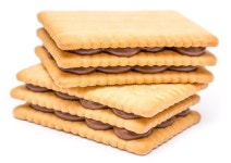Cream Filled Chocolate Cookies, Close Up Stock Photo - Image of white, dessert: 223866290