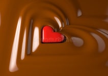 Chocolate heart stock illustration. Illustration of greedy - 25465911