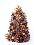 Christmas Tree Made from Natural Elements Stock Image - Image of decorative, tree: 20550481