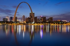 City of St. Louis skyline. stock photo. Image of exterior - 24755418