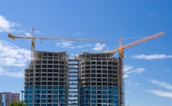 New Apartment Buildings Under Construction Editorial Stock Photo - Image of downtown, exterior: 71155368