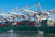 Container Ships Port Shipping Terminal Editorial Stock Image - Image of boat, carrier: 111183549
