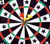 Dartboard with 4 darts stock image. Image of objects - 31297967