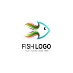 Animal Logo, Fish and Fresh Water Icon Stock Vector - Illustration of creative, identity: 186457965