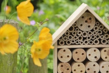 An Insect Hotel or Bee Hotel in a Summer Garden Stock Photo - Image of materials, garden: 279030492
