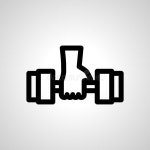Dumbbell Line Icon, Gym Isolated Icon Stock Vector - Illustration of background, fitness: 229025206