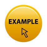 Example button stock vector. Illustration of hand, computer - 184028810