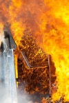 Fire stock image. Image of extreme, building, black, burning - 17545119