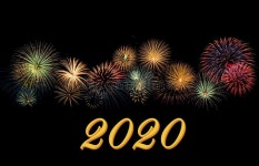 Fireworks for a Happy New Year 2020 Wishes Stock Illustration - Illustration of fireworks, night: 166642561