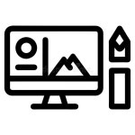 Graphic Design Tools for Image Editing, Computer and Creative Process Icons Set Stock Vector - Illustration of creative, tool...