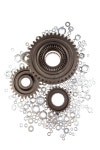 Gears and nuts stock photo. Image of hardware, indoor - 6285634