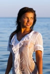 Girl in a White Wet Transparent Dress Stock Photo - Image of summer, model: 22932612