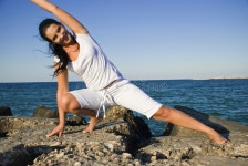 Gym on rocks at sea stock photo. Image of peace, life - 6825166