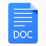 DOC Flat Style File Type Pictogram Stock Vector - Illustration of computer, corners: 143592755