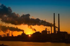 Oil refinery stock image. Image of chemical, gasoline - 23828977