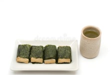 Isobeyaki, Grilled Mochi Japanese Rice Cake Wrapped In Nori Seaweed Stock Image - Image of baked, traditional: 103421437