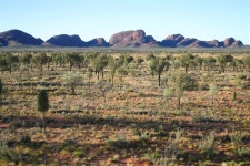 MacDonnell Ranges stock image. Image of riverbed, cloudscape - 20242667