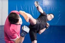 Kick in the Beard during Box Training Stock Photo - Image of fight, black: 50223590