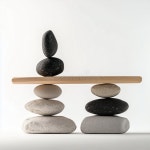 Balanced Stones and Wooden Stick Stock Illustration - Illustration of light, objects: 366160803