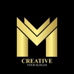 Letter M Logo Icon Design Template Vector Elements Eps 10 Stock Vector - Illustration of concept, clear: 204621965