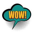 Wow comic text stock illustration. Illustration of cloud - 269979863