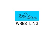 Wrestling Sport Vector Line Icon. Athlete Fight with Wrestling Style Sport Pictogram, Stock Vector - Illustration of college... 