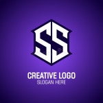 SS Initials Monogram Text Elegant Design. Modern Style Creative in Vector Stock Vector - Illustration of abstract, label: 316966976