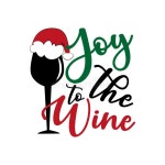 Joy To the Wine - Funny Christmas Phrase with Wine Glass in Santa`s Hat. Stock Vector - Illustration of celebrate, greeting... 