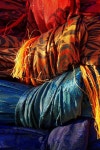 Pile of Vivid, Shiny Cloth. Stock Photo - Image of blue, vivid: 310470350