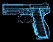 Pistol in sand stock photo. Image of copy, selective - 28241380