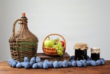 Plum jam in a jar stock photo. Image of beverage, delicious - 38153746