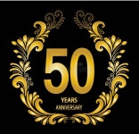 50 Year Anniversary Celebration Card - Vector Stock Vector - Illustration of card, graphic: 140954817