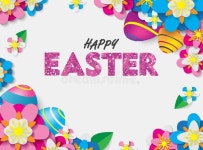 Happy Easter Poster With 3D White Eggs, Black And Chocolate 3D... Spring Event Vector Illustration Plac Stock Illustration... 