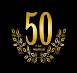 50 Year Anniversary Celebration Card - Vector Illustration Stock Illustration - Illustration of card, celebrate: 144740004