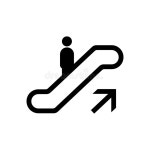 Major Public Information Symbols for Japan / Escalator , Upstairs Stock Vector - Illustration of icon, sign: 161175846
