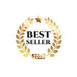 Best Seller 2020 Golden Ribbon Award Icon Isolated on White Background. Bestseller Tag Sale Label, Badge, Medal, Guarantee... 