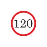 120 Speed Limitation Road Board Sign. Vector Illustration Isolated on White Background. Stock Vector - Illustration of background... 