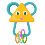Vector Illustration on White Background. a Toy with a Smile. Stock Vector - Illustration of handle, children: 183621055