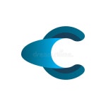 Blue Color Fluid Font Letter C Logo Design Stock Vector - Illustration of corporate, professional: 185577530