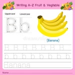 프룻비(fruit.B) | Illustrator of Writing a-z Fruit & Vegtable B Stock Vector - Illustration of kindergarten, child: 194910043