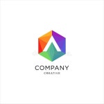 Creative Design Vector Illustration Letter a Logo with a Hexagon Shape Stock Vector - Illustration of businesses, creative: 205607050