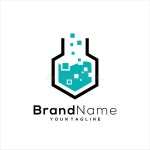 Tech Lab Logo Template Design Vector Stock Vector - Illustration of medic, human: 205764779