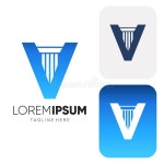 Letter V Pillar Legal Firm Law and Attorney Logo Design Vector Icon Graphic Stock Vector - Illustration of corporate, authority... 
