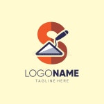 Letter S Trowel Logo Design Vector Icon Graphic Stock Vector - Illustration of print, logo: 221100047