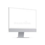 PC Monitor Mockup with Blank Screen, Side View Stock Vector - Illustration of screen, desktop: 229812333