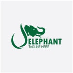 Elephant Head Sign Logo Design Stock Vector - Illustration of wild, black: 242344293